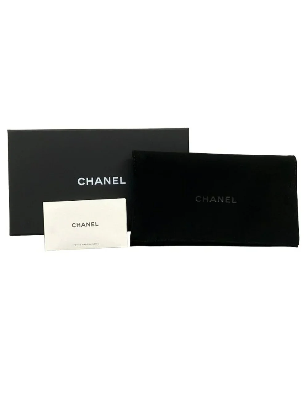 Chanel Wallet Quilted Classic Long Zip Black Champagne Gold Zip Around
